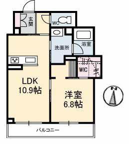 エムズ グアナファト(1LDK/2階)の間取り写真