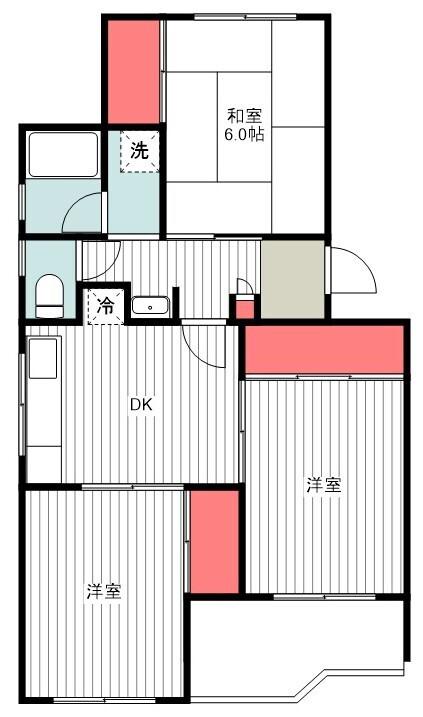 ティーハイム小笠原(3DK/3階)の間取り写真