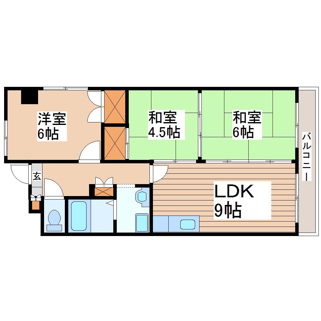 パークサイドアベニュー(3LDK/3階)の間取り写真