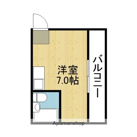 エリア39(ワンルーム/4階)の間取り写真