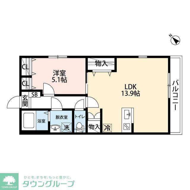 エクセラン上本郷II(1LDK/2階)の間取り写真