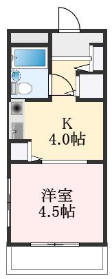 プリマベーラ藤井寺(1K/5階)の間取り写真