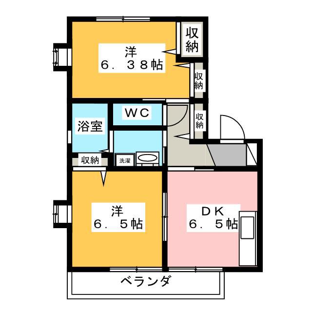 第3たちばな台ハウス(2DK/2階)の間取り写真