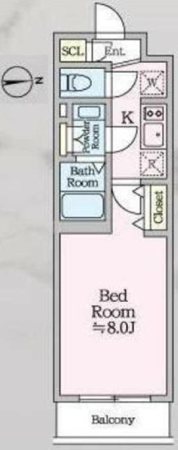MEJIRORESIDENCE(1K/4階)の間取り写真