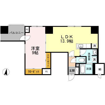 アコード23(1LDK/3階)の間取り写真