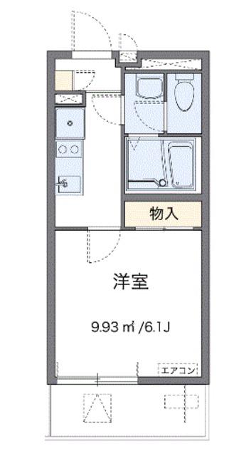 レオネクストエリア23(1K/2階)の間取り写真