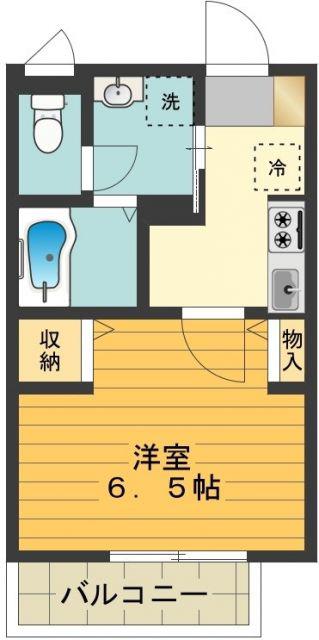 ファミールメゾン(1K/2階)の間取り写真