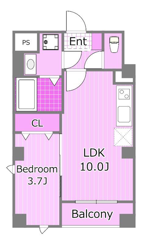 アベニールボナール(1LDK/2階)の間取り写真