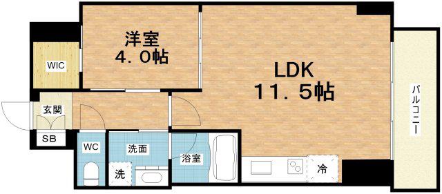 VINOプレジオ本町(1LDK/2階)の間取り写真