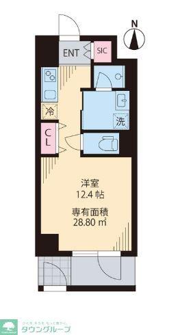 レコルト ヴィル高円寺(1K/1階)の間取り写真
