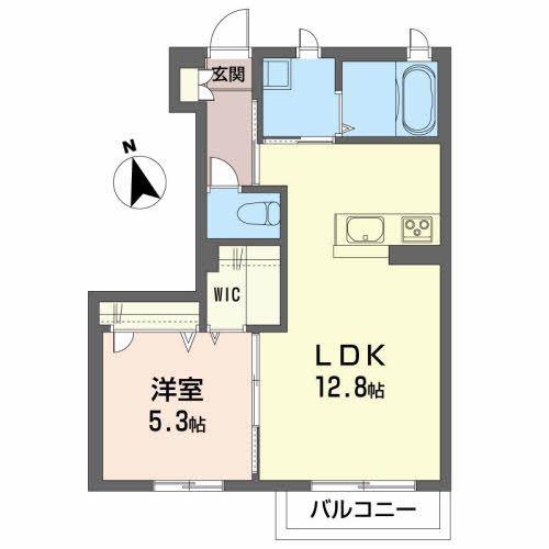 パインガーデンII(1LDK/1階)の間取り写真