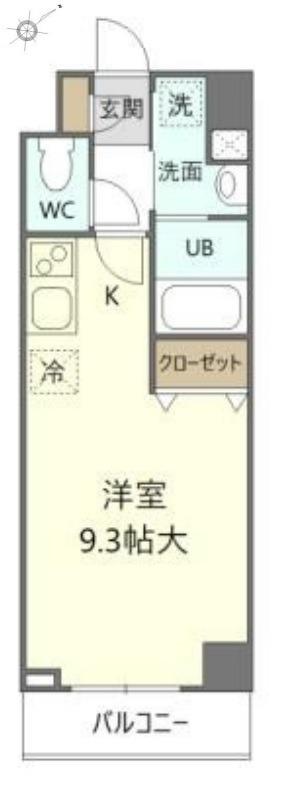 レスポワール佃(ワンルーム/5階)の間取り写真