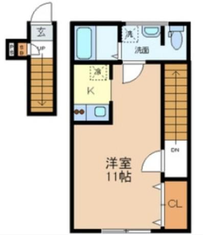 セレニテ阿佐ヶ谷(ワンルーム/2階)の間取り写真