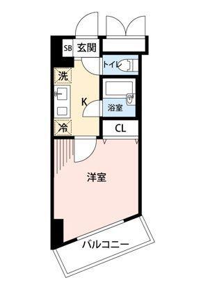 マイナビSTAYミライエ護国寺(1K/5階)の間取り写真
