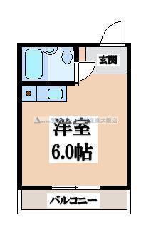 パルイレブン(ワンルーム/3階)の間取り写真