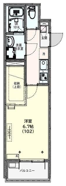 KLEIS馬橋(1K/1階)の間取り写真