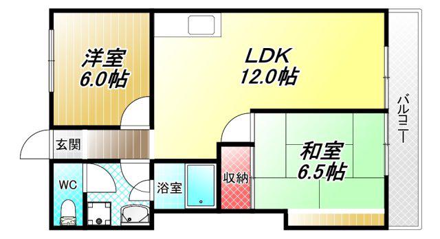 マンシオン99(2LDK/3階)の間取り写真