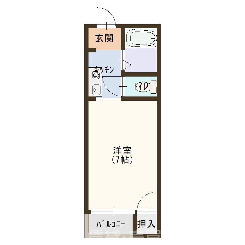 プレアール大池(1K/4階)の間取り写真