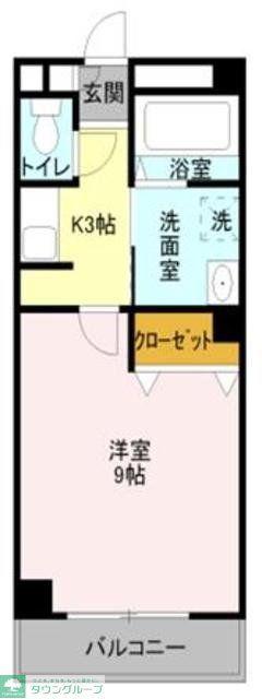 ロイヤルハイツFUJI(1K/2階)の間取り写真
