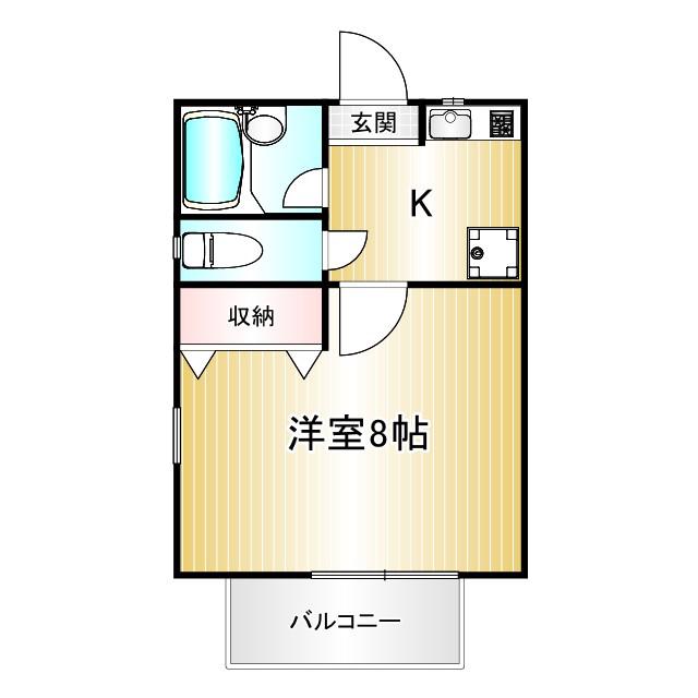グランメール(1K/1階)の間取り写真