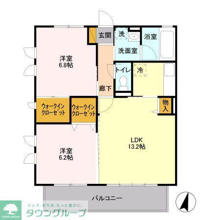 快適空間 美(2LDK/2階)の間取り写真