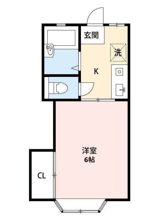 アムール柏(1K/2階)の間取り写真