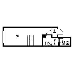 ディスティーノ野一色(ワンルーム/B1階)の間取り写真