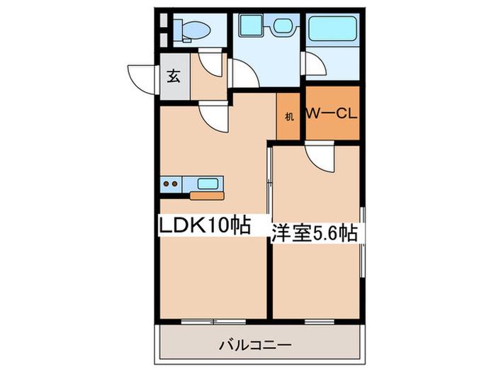 グレイスカーサ(1LDK/1階)の間取り写真