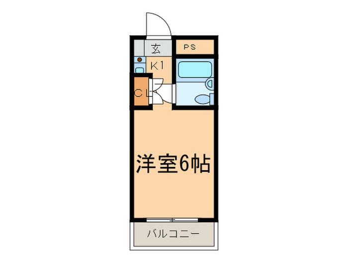ニコル豊田(1K/7階)の間取り写真