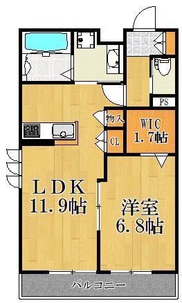 SUCCEED(1LDK/3階)の間取り写真