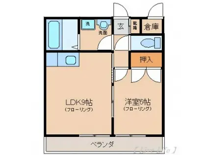 セントーレアIII(1LDK/1階)の間取り写真