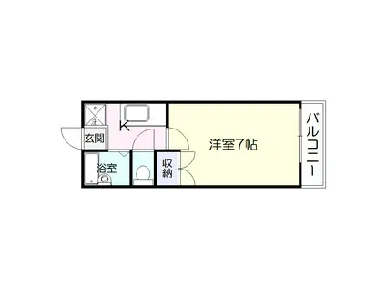 サンライフ永野 鹿児島市(1K/3階)の間取り写真