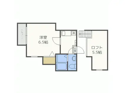 STAGE吉塚(1K/1階)の間取り写真