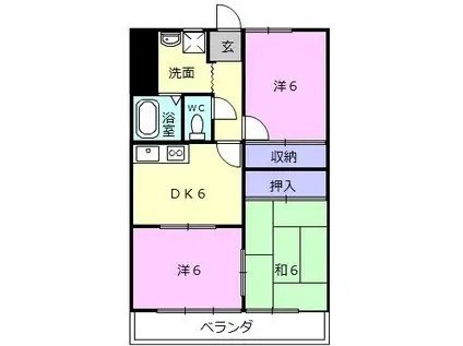 メゾンレオ(3DK/2階)の間取り写真