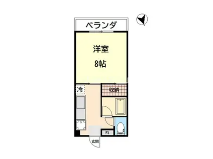 SOREIL(1K/2階)の間取り写真