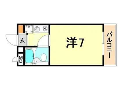 ロマネスク御影(ワンルーム/4階)の間取り写真