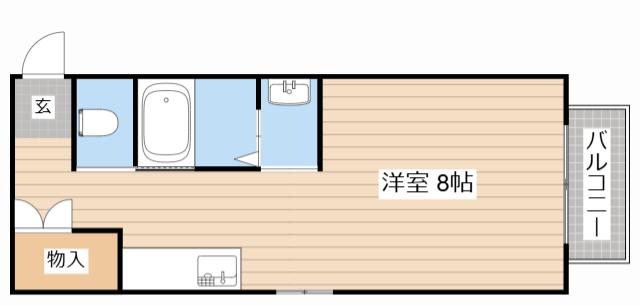 佃コーポI(ワンルーム/2階)の間取り写真