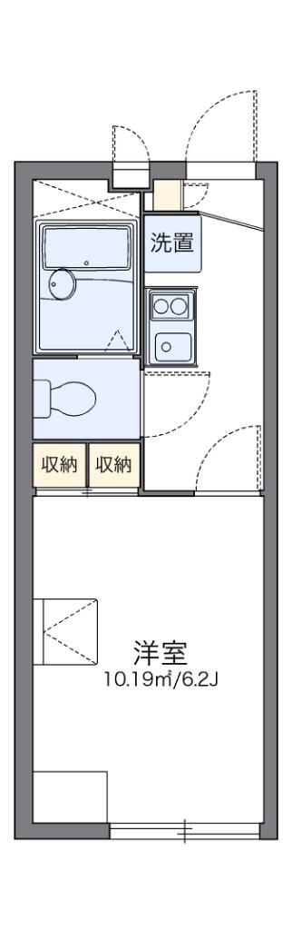 レオパレスルーメット中之茶屋(1K/1階)の間取り写真