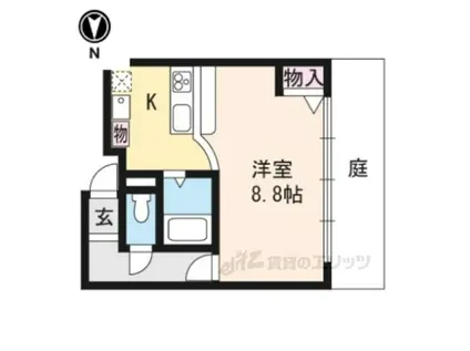 SAMSQUARE烏丸御池(1K/1階)の間取り写真