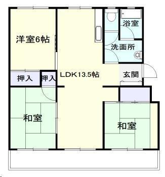 西下コーポ(3LDK/3階)の間取り写真