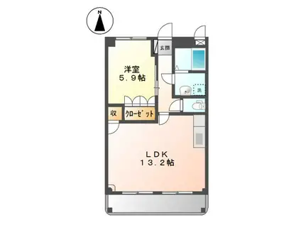 プルミエアリーナ(1LDK/2階)の間取り写真