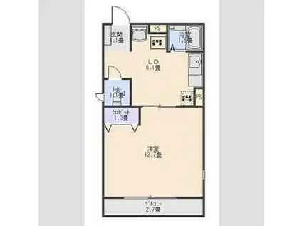 シャトレ(1K/3階)の間取り写真