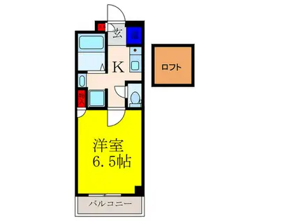 ハイムカーサ(1K/3階)の間取り写真