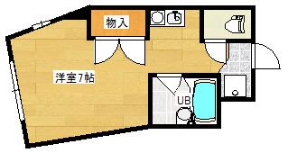 ファインハイム(ワンルーム/3階)の間取り写真