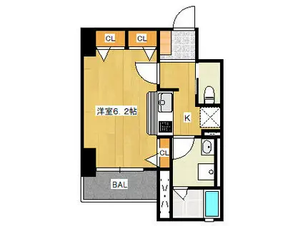 サクセス(1K/7階)の間取り写真