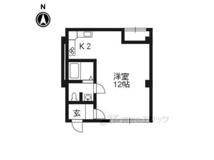 林マンション(1K/1階)の間取り写真