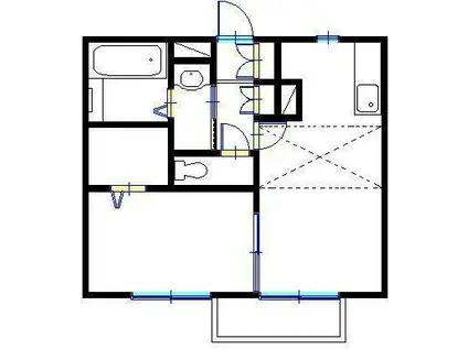 アーバンプラザ(1LDK/2階)の間取り写真