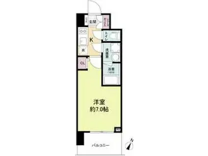 スプランディッドII(1K/5階)の間取り写真