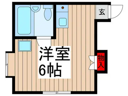 ケントピア本中山(ワンルーム/1階)の間取り写真