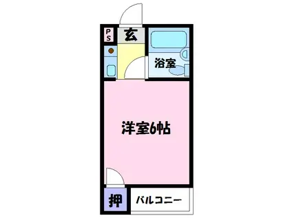 OMレジデンス白鷺(ワンルーム/3階)の間取り写真